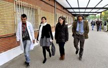 Visita de Yolanda D�az y Eva Solla al centro con Gal�n, de EU. 