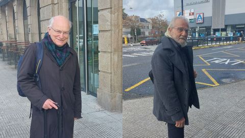 Paul, turista de Oxford que recorre Galicia, y el artista Jacinto Lara, que se desplaza a Madrid