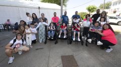 Peque�as con s�ndrome de Rett, en una cita solidaria reciente en Ponteceso 