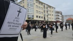 Protesta del sector comercial rianxeiro