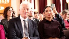 Richard Gere, con la ministra alemana de Desarrollo, Reem Alabali Radovan
