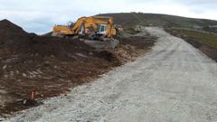 Obra de acceso a la zona del parque e�lico del Oribio