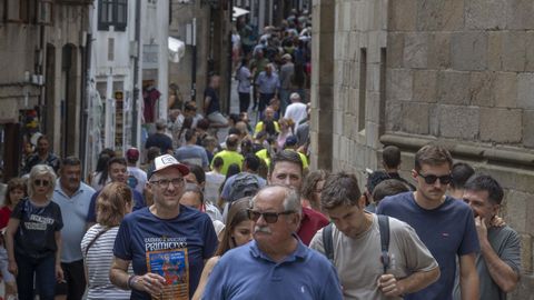 El casco hist�rico de Santiago registra este verano una notable afluencia de visitantes