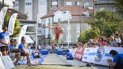 Prueba de salto de longitud de Saltar na Ra en Pontevedra