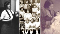 En esta foto aparecen las dos maestras paseadas en la provincia de A Coru�a en 1936. La primera es Mar�a V�zquez, cuyo cuerpo apareci� en la playa de Ba�obre, en Mi�o, su �ltimo destino como docente. Antes, estuvo en A Pobra do Carami�al, de donde es probablemente la foto de en medio, con sus alumnas. La imagen fue recuperada por la asociaci�n de Sober O Colado do Vento. Su familia, por parte de padre, era del municipio lucense. A la derecha, la otra profesora asesinada, Mercedes Romero. La maestra de Monelos (A Coru�a) desapareci� en Aranga. Aqu� acaban de recuperar los restos de su cuerpo, enterrados en una fosa com�n