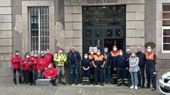 Reconocimiento de Asampo a la agrupaci�n de Protecci�n Civil de Caldas de Reis 