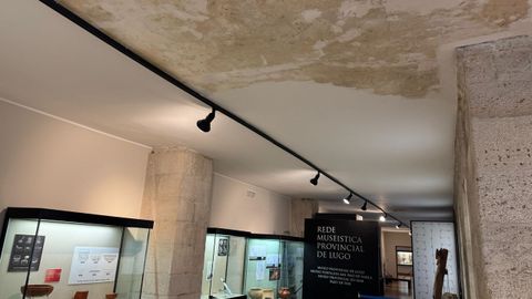 La humedad en el techo de una sala del Museo Provincial de Lugo