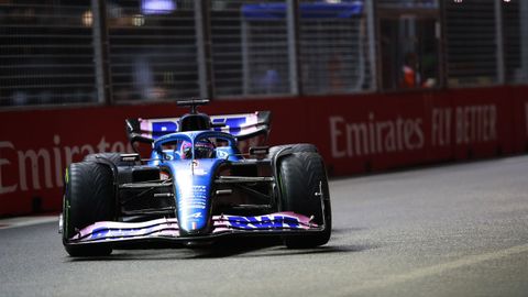 Fernando Alonso durante el Gran Premio de Singapur