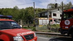 La casa familiar de los fallecidos en Taboadela, en una imagen de este martes.