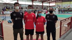 Ana N�voa y Martin Iglesias con los entrenadores Marta Iglesias e Antonio Iglesias.