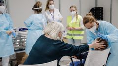 Realizaci�n de pruebas covid en el Hospital Enfermera Isabel Zendal de Madrid