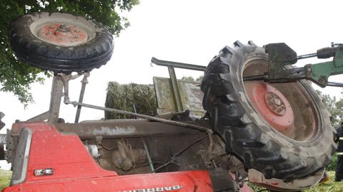 Imagen de archivo de un accidente de tractor