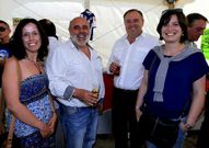 El alcalde y tres ediles de A Laracha, en la fiesta de Soandres.