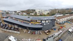 La nueva y la vieja estaci�n de tren de Lugo