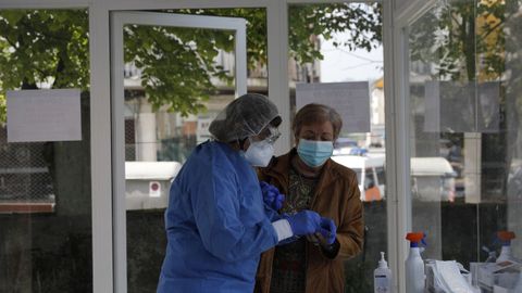 Punto de prueba de coronavirus en Ourense