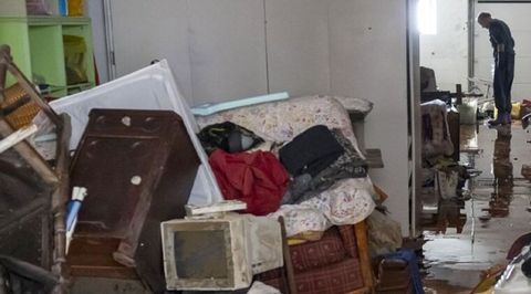 Una casa inundada en Alcacer do Sal (Portugal).