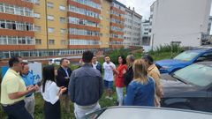 El PP de Lugo, durante una visita a la zona de Fonti�as