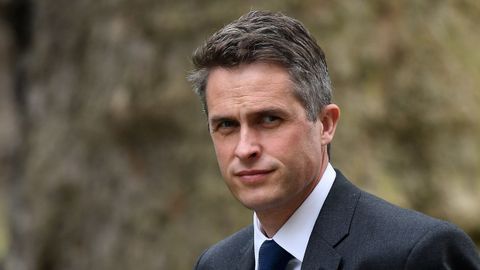 El ya exministro de Defensa britnico, Gavin Williamson, a su llegada a la reunin de este mircoles en Downing Street