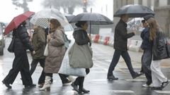 Día lluvioso en A Coruña.