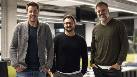 De izquierda a derecha: Adri�n Rodriguez, Daniel Fern�ndez y Juan Carlos Barros, los tres fundadores.