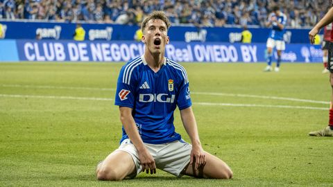 Paulino de la Fuente. Final del play off de ascenso entre el Real Oviedo y el Mirandés