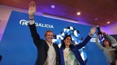 Alfonso Rueda y Paula Prado celebran la mayora absoluta del PPdeG