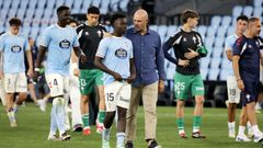 Aldrine Kibet, que lleva dos jornadas consecutivas marcando, y Fredi �lvarez, tras un partido del Celta Fortuna.