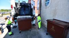 Recogida de contenedores del Plan Composta en Pontevedra