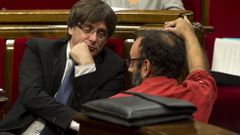 Puigdemont y Salellas, este mi�rcoles en el parlamento catal�n