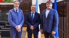 Luis Menor, con Manuel Carballeda y Daniel Atanes