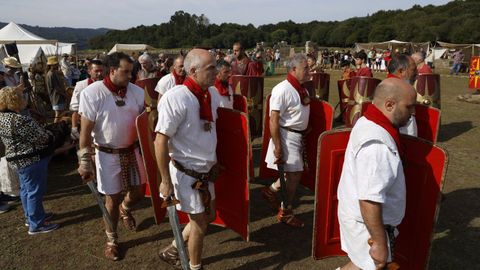 Recreacin de la vida en el yacimiento Aquis Querquennis de Bande