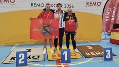 Manuel Jim�nez Silva, en el centro, campe�n de Espa�a y del Open