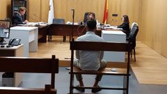 El acusado, durante el juicio en Ourense
