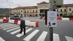 Obras frente a la estaci�n de tren