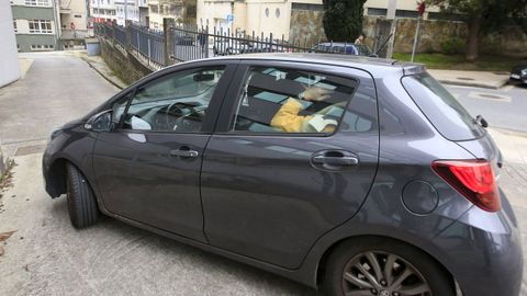 Llegando a los juzgados de Lugo, la pareja de la v�ctima del crimen de As G�ndaras, que fue encarcelada poco despu�s del suceso.
