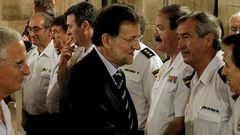 Seraf�n Castro, a la izquierda de la imagen hoy en Santiago