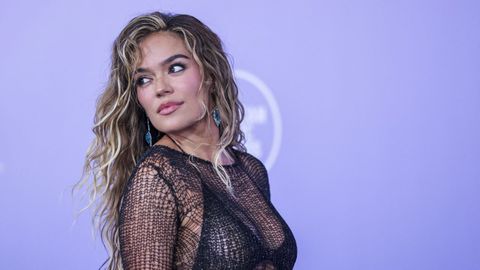 Karol G en la alfombra roja de los American Music Awards.