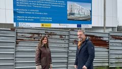 Carmen Pomar y Rub�n Lorenzo visitaron unas promociones en Lamas de Abade y Casti�eiro, Santiago.