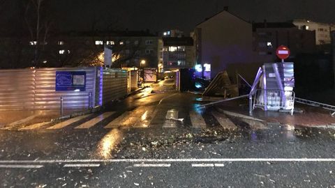 Efectos del temporal en Santa Cruz, Oleiros