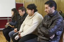 Los condenados, ayer en el banquillo de la Audiencia Provincial de Lugo. 