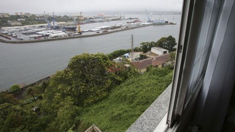 Vista de la zona del emboquille del pasadizo desde una de las viviendas afectadas