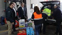 Manuel Pardo, en la visita al Banco de Alimentos.