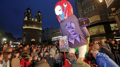 Carnaval de Pontevedra. Presentacin del loro Ravachol