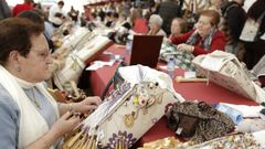 Casi�trescientas palilleiras se dan cita�de San Cibrao, en Cervo