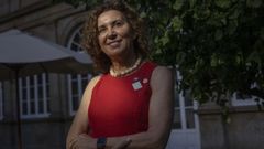 Bego�a Vila, en Santiago, durante su reciente estancia en Galicia