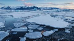 Imagen de la laguna de J�kuls�rl�n, en Groenlandia.
