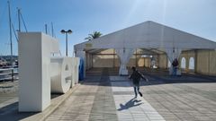 La carpa ya se encuentra instalada de Curuxeiras