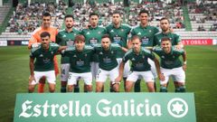 Once inicial del Racing en el derbi del Pontevedra.