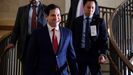 El secretario de Estados de Estados Unidos, Marco Rubio, a su llegada al Capitolio el 5 de enero.