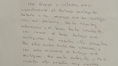 Extracto de la carta remitida a la Polic�a Local de Poio.